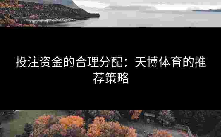 投注资金的合理分配：天博体育的推荐策略