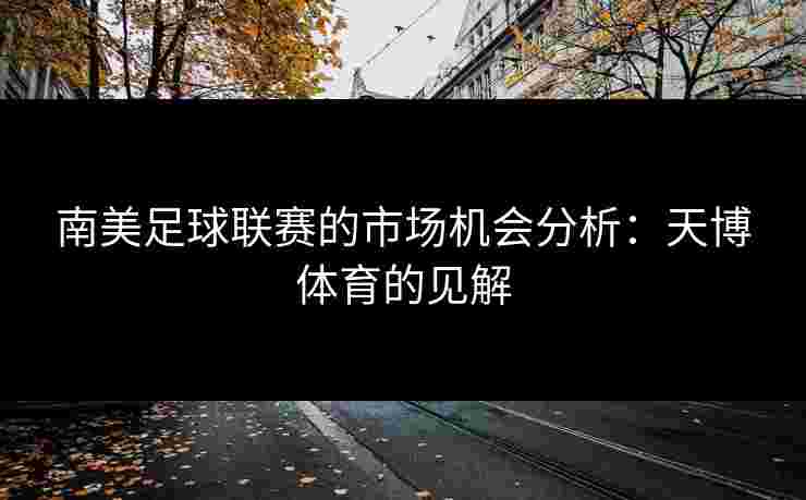 南美足球联赛的市场机会分析：天博体育的见解