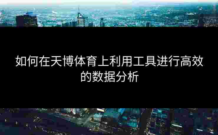 如何在天博体育上利用工具进行高效的数据分析